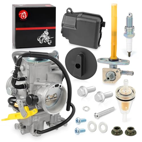Image of Carburetor & Fuel Valve Petcock W /Lever For Honda TRX400EX Sportrax 400EX TRX400X 1999-2014 Carb