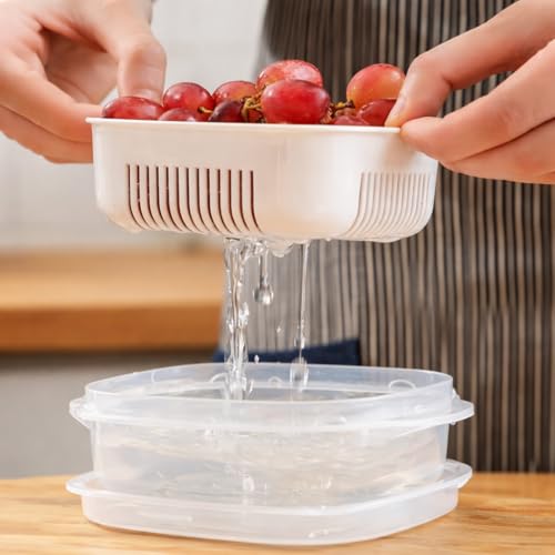 Image of ITALIX Kitchen Storage Containers Set of 6 for Fridge Organizer, Multipurpose Food Storage Boxes for Kitchen, Refrigerator, Pantry & Dry Snacks Storage Containers with Lids