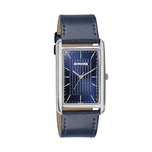 Image of Sonata Ascent with Quartz Analog with Leather Strap Watch for Men