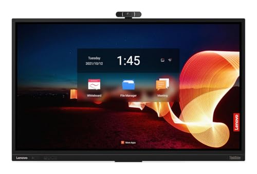 Image of Lenovo Thinkvision T75 Led Display 190.5 Cm (75 inch) 3840 X 2160, W128924416 (190.5 Cm (75) 3840 X 2160 Pixels 4K Ultra Hd Touchscreen Black)