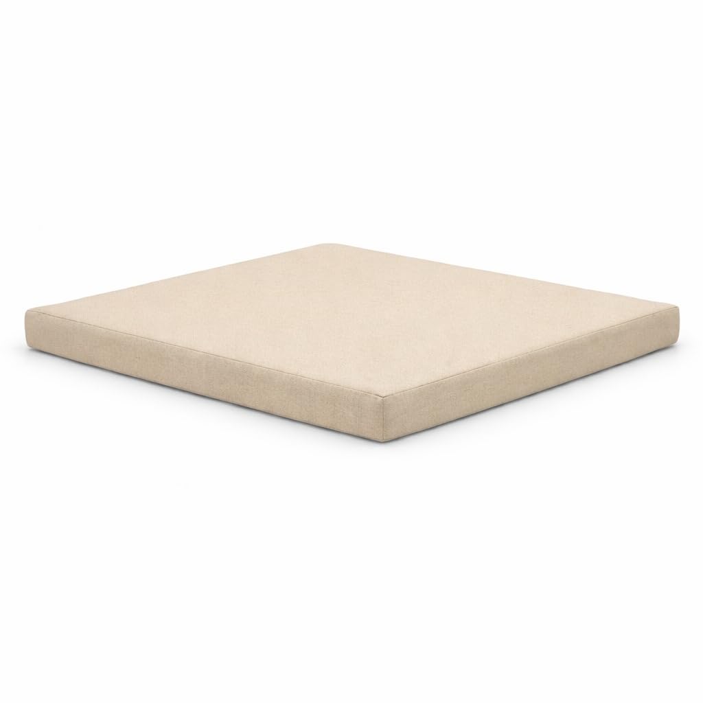 AMANSTYLE LTD Rattan Garden Furniture Cushions, Cream, 65cm x 65cm x 5cm