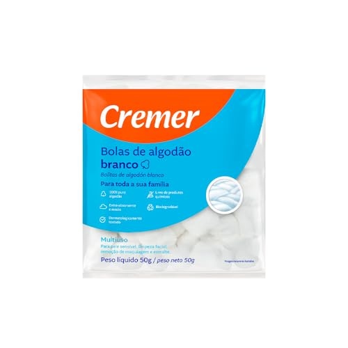 Cremer Algodao Bolas Cremer 50G Cx C/40 Cremer Algodao Bolas Cremer 50G Cx C/40
