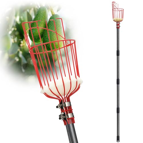 DonSail Fruit Picker Pole with Basket Telescoping,...
