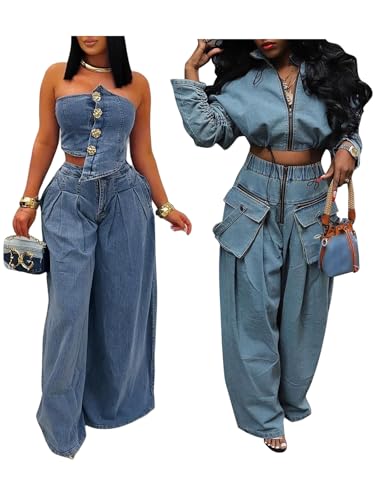 KANSOON High Waist Wide Leg Jeans Pant Outfit Streetwear and
