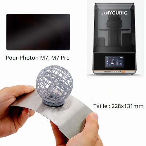KOYOFEI 1 plaque flexible en résine pour imprimante 3D Anycubic Photon Mono M7, M7 Pro et plaque en acier flexible avec base magnétique pour Photon Mono – vue 6