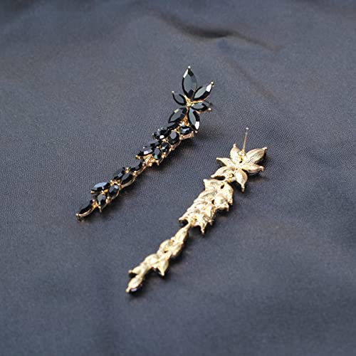 Fashion Rhinestone Statement Drop Dangle Earrings Dangling Sparkly Crystal Marquise Bridal Bridesmaid Wedding Earrings Long Chandelier Teardrop Earrings for Women Prom Party4