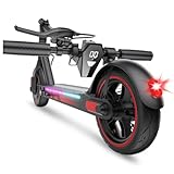 Monopattino Elettrico per Adulti, Pneumatici 10", Motore Potente 500W, Autonomia fino a 45 km, Velocità Massima 25 km/h, Doppio Sistema di Illuminazione e Freni a Tamburo, Controllo via App Smart