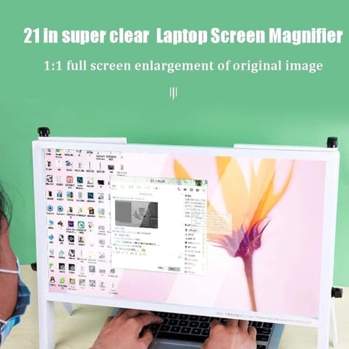 Image of 21 inch Screen Magnifier, Laptop Computer Screen Magnifier Expanders with Bracket Magnifiers Ultra-Clear Projector Screen Magnifying Portable Amplifier Desktop for Seniors Reading