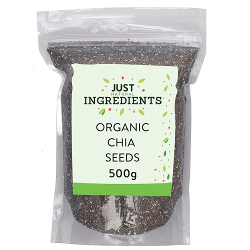 Just Ingredients Chia Seeds 500g, Organic Seeds, High in Ome