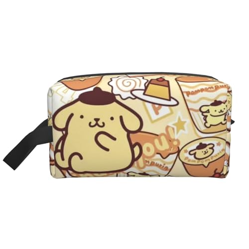 ポムポムプリン 化粧ポーチ トイレタリーバッグ トラベルバッグ 軽量 ミニポーチ おしゃれで かわいい 化粧品収納袋 人気 アニメ ユニセックス 男女兼用