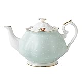Farbe: mint, weiss Royal Albert Polka Rose Vintage Teekanne 1,25 l