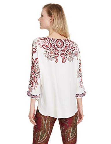 Desigual Women's Blouse Lumbe, Blanco, Eu S #TOP1