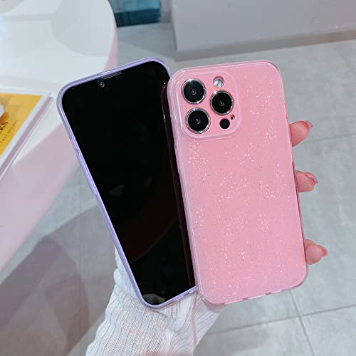 Coque paillettes iPhone 13 silicone antichoc rose néon ultra robuste - 5