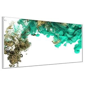 Ecowelle Infraroodverwarming met afbeelding | 900 Watt | 60 x 120 cm | Infrarood verwarming | Made in Germany | Wit aluminium profiel | f 77 aquarel schilderij