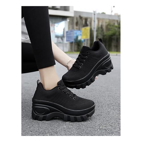 Image of Women's Breathable Platform Walking Shoes Comfort Platform Sneakers