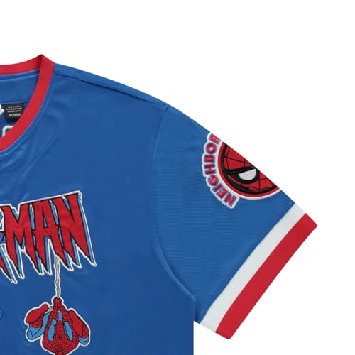 Marvel Spiderman Men's Baseball Jersey - Mens Classic Comics Spiderman Baseball Jersey Avengers Fashion Shirt4