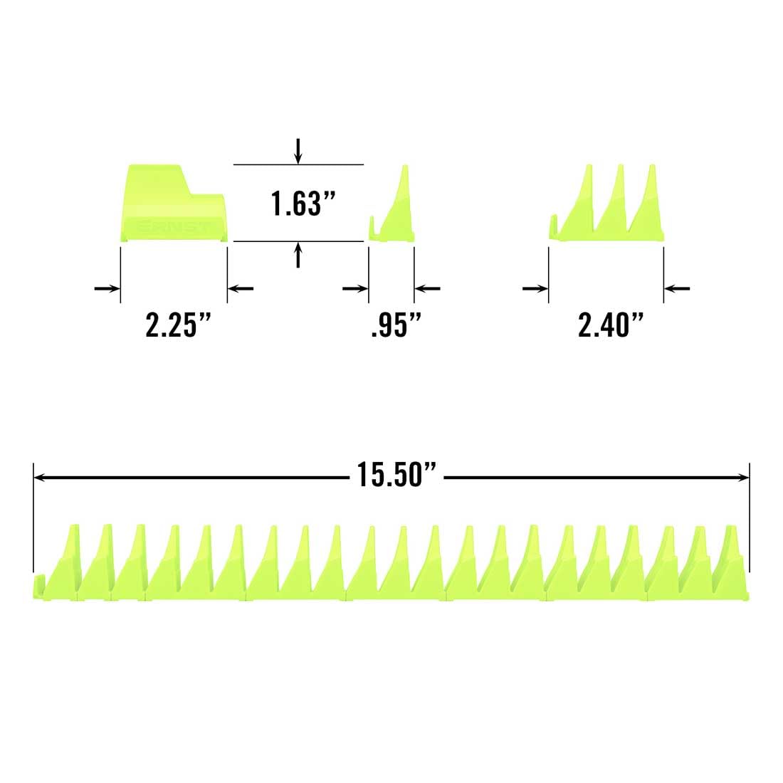 Ernst Manufacturing 5419M Chiave magnetica Pro - Organizer modulare per 40 chiavi - Hi-Viz