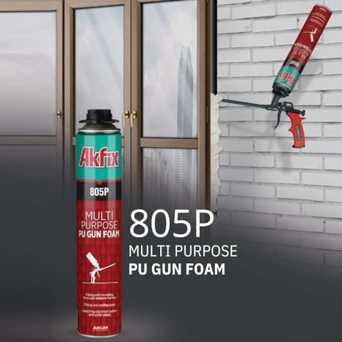 Akfix 805P PRO Gap Filler Expanding Sealant (1x24 Oz.) - Insulating Foam Sealant, Low Expansion Foam for Sound & Heat Insulation, Window & Door | Gun Use, Gun NOT Included - Thumbnail 3