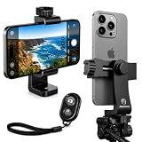 KobraTech Soporte Movil Tripode - UniMount 360 Adaptador Tripode Smartphone con Obturador Remoto Bluetooth