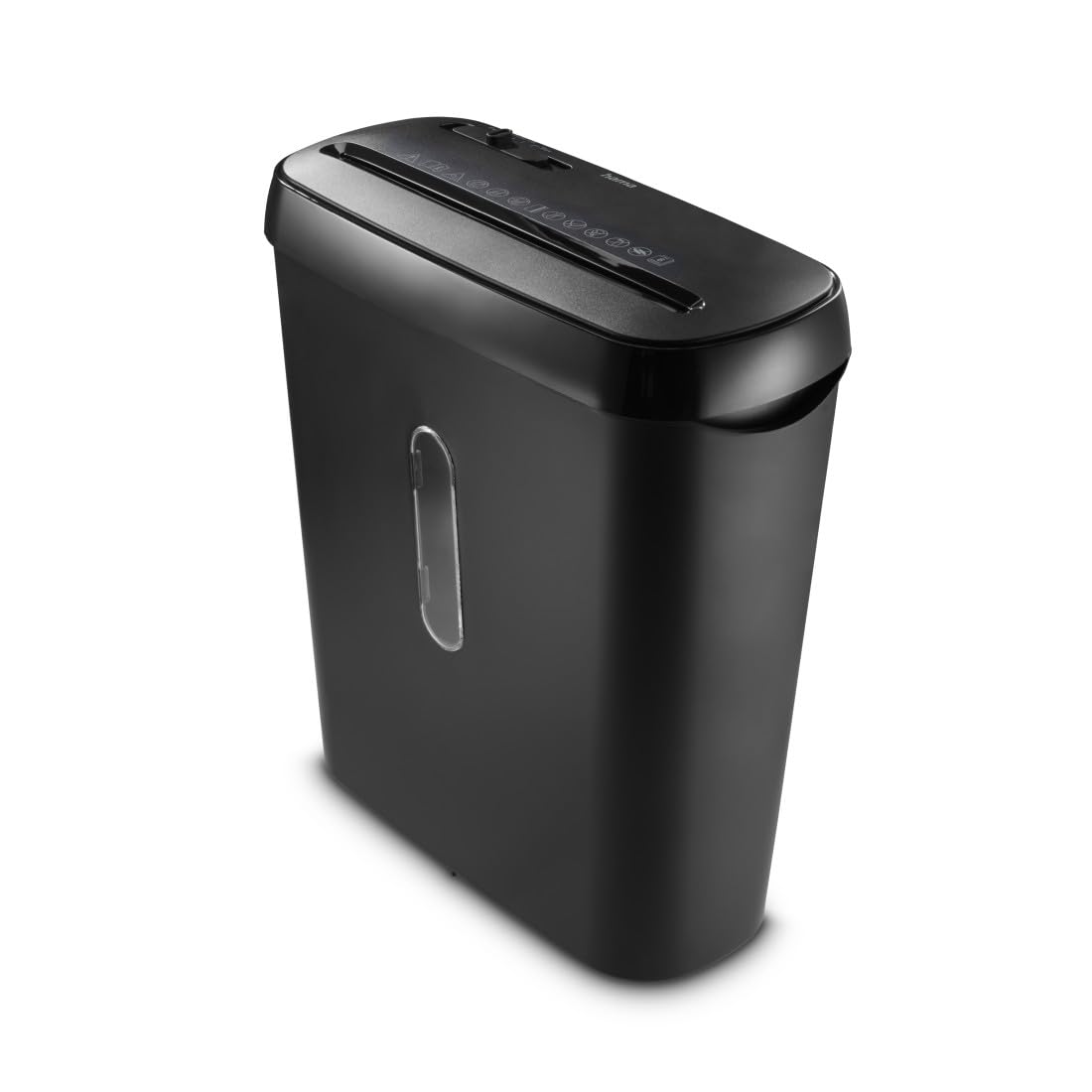Hama Frantoio di carta Classic S61, fino a 6 fogli A4 a Volta, Distruttore di documenti e carte di plastica, lame acciai per graffette, cestino 8L, sicurezza P2 T2 E2, nero