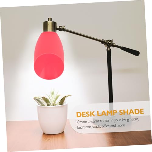 Image of Plastic Red Horseshoe Lampshade Replacement: 4pcs Floor Lamp Shade Bedroom Light Covers Ceiling Fan Globe Replacement for Multi- Head Stand up Lamp