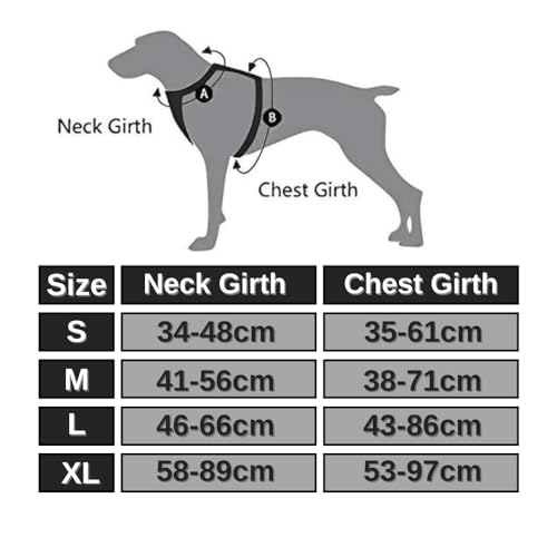 FurryWheels Black No Pull Pet Dog Harness with Reflective Strips Breathable Comfortable Adjustable Soft Padded Dog Vest Easy Control Handle for Training or Walking (Medium) - Image 2