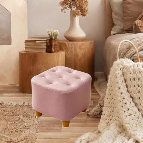 Pouf carré rose confortable pour le salon et la chambre - 5