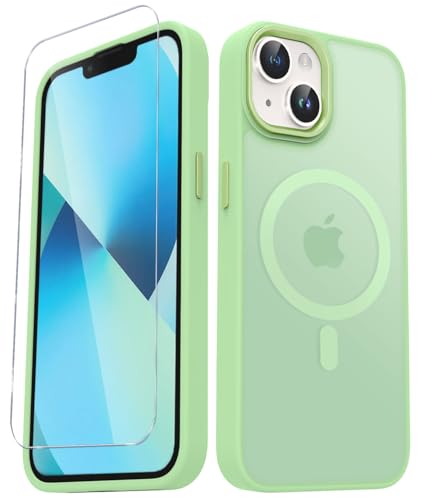 Image of YENAPOON for iPhone 15 Case, Matte Magnetic Phone Case, Mint Green