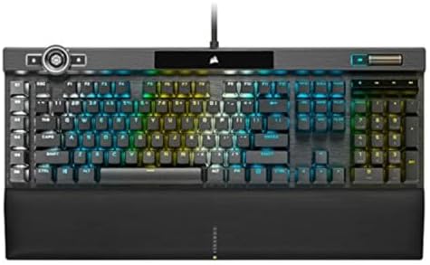 Corsair K100 RGB Mechanical Gaming Keyboard - Cherry MX Speed RGB Silver Keyswitches - PBT Double-Shot Keycaps - Elgato Stream Deck and iCUE Compatible - QWERTY NA Layout - Black