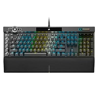 Corsair K100 RGB Mechanical Gaming Keyboard - Cherry MX Speed RGB Silver Keyswitches - PBT Double-Shot Keycaps - Elgato Stream Deck and iCUE Compatible - QWERTY NA Layout - Black