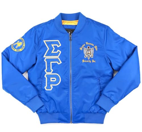 Sigma Gamma Rho Bomber Jacket Royal Blue - Main Image