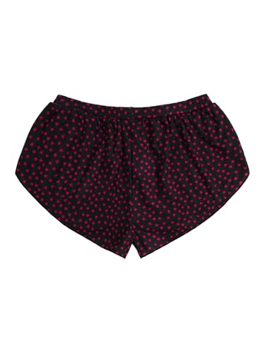 Image of MakeMeChic Women's Pajama Bottoms Floral Print Tie Front Micro Short Side Slit Summer Lounge Shorts