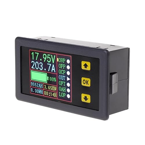 Ampèremètre voltmètre DELURA 0-90V mesureur de capacité batterie compact