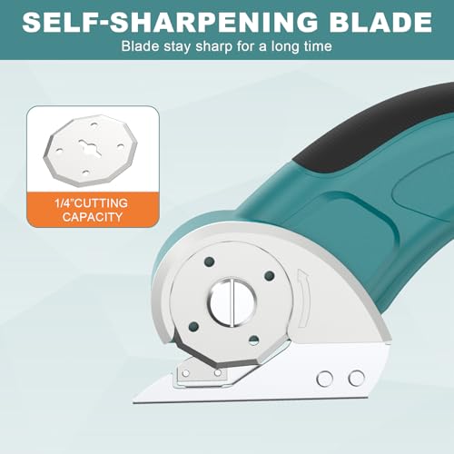 GARTOL Cortador elétrico de papelão, tesoura elétrica sem fio para caixa, plástico, tapete, tecido,