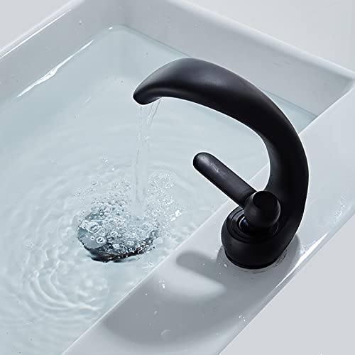 Robinet de lavabo de comptoir en laiton massif avec jet cascade premium - 5