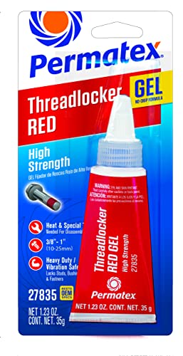 Image of Permatex 27835 High Strength Threadlocker Red Gel, 35g