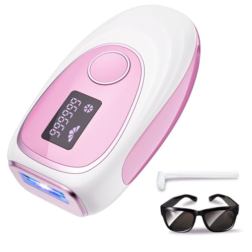 Depiladora Laser IPL con Función de Enfriamiento, Depiladora Luz Pulsada con 999.900 Luz Pulsada & 2 Modos de Flash para Mujeres y Hombres Uso en Casa, Se Puede Utilizar en Axilas, Cara, Bikini y Cuer
