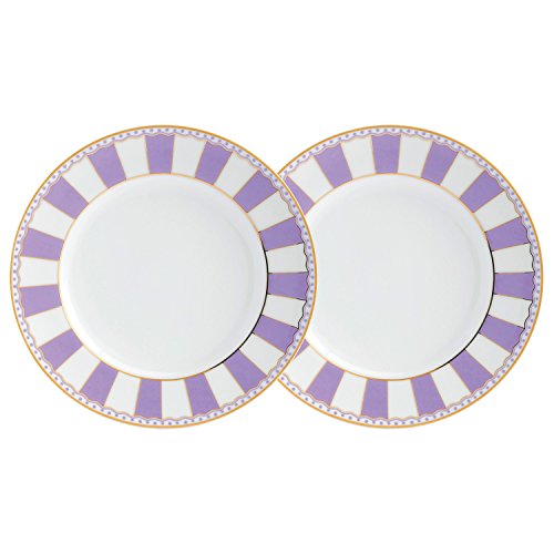 Noritake ノリタケ プレート ( ペアセット ) 21cm カーニバル 2枚 ラベンダー ファインポーセレン Q002M/M-248のサムネイル