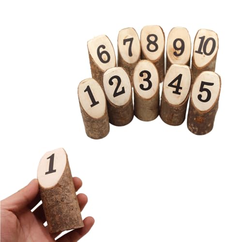 Mini souches en bois x10 pour numéro de table rustic chic - 3