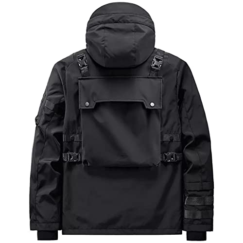 Men's Cargo Jacket Techwear Windbreaker Streetwear Multi-Pocket Jacket Coat Autumn Hooded Jackets2
