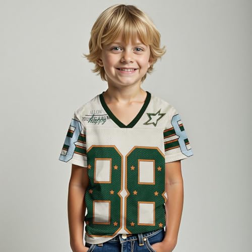 Girls Boy Jersey Shirt Y2k Baggy Shirt 88 Graphic Tshirt V Neck Outfit Kids Oversized Short Sleeve Summer Tee Top4