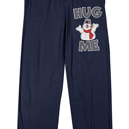 Frosty The Snowman Hug Me Men's Navy Sleep Pajama Pants2