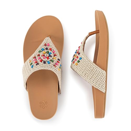 Image of The Sak Everly Slide Sandal - Women's Flat Fashion Slides with Soft Cushion Sole - Beach Slip On Sandals For Everyday