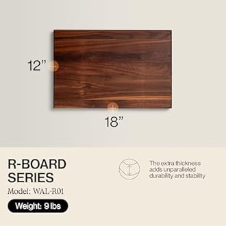 John Boos & Co. Walnut Edge-Grain Cutting Board WAL-R01-6, 18" x 12" x 1½"