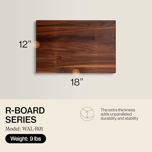 John Boos & Co. Walnut Edge-Grain Cutting Board WAL-R01-6, 18" x 12" x 1½"