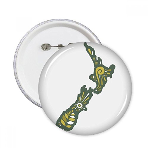 Pins badge Nouvelle-Zélande rond multicolore pour customisation vêtement et décoration