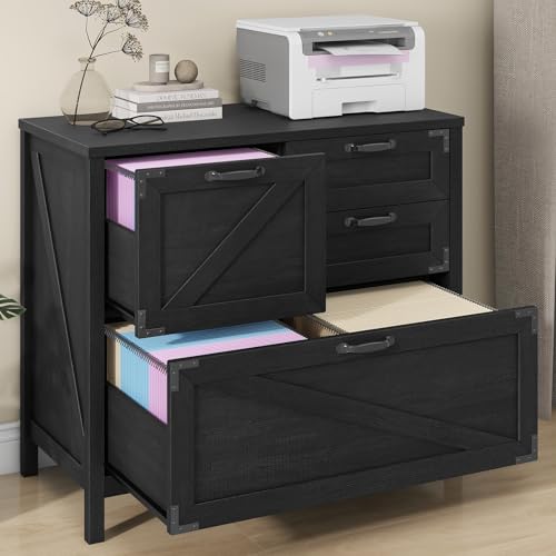 Farmhouse 4-Drawer Lateral File Cabinet for Office