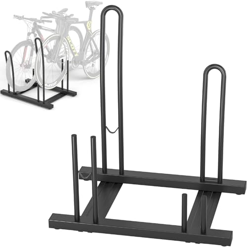 MIKISHO 自転車スタンド 自転車ラック 倒れない 組立て式 サイクルスタンド スタンド 駐輪 自転車 (2台用)