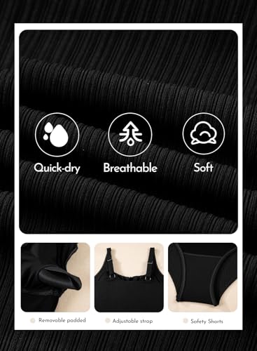 Image of Aleumdr Womens Textured One Piece Swimsuit Tummy Control Bathing Suit Tie Knot Cutout Swimwear