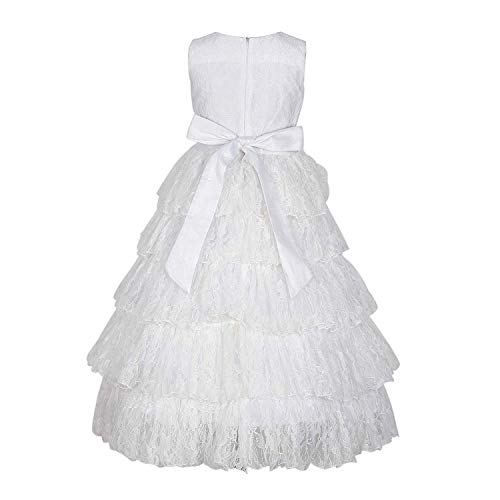 Image of SOFYANA All Gown Flower Girl Dress Satin /Tulle with Beading Appliques Children's First Communion Dress Princess Wedding Party Dress